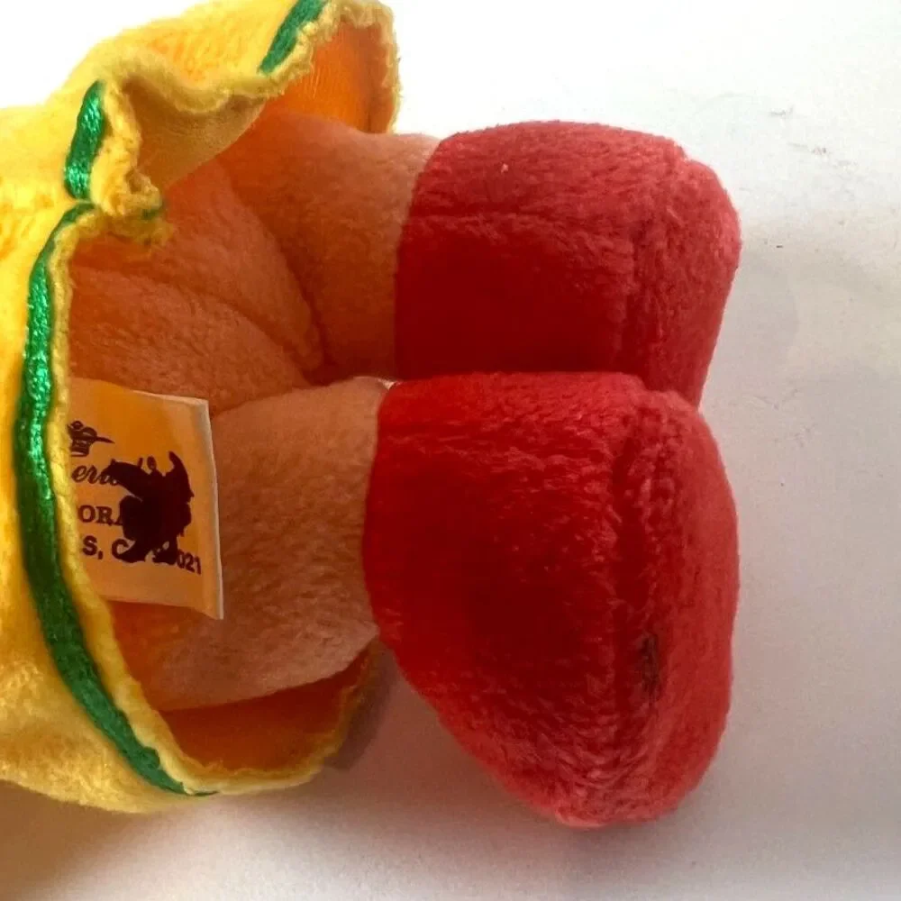 Vintage Imperial Troll Plush Green Hair Yellow Dress Soft Doll Toy Green Hair